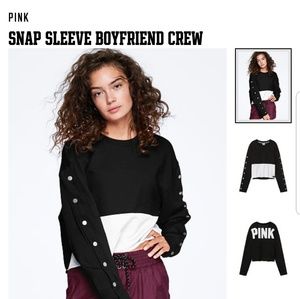 SNAP SLEEVE BOYFRIEND CREW